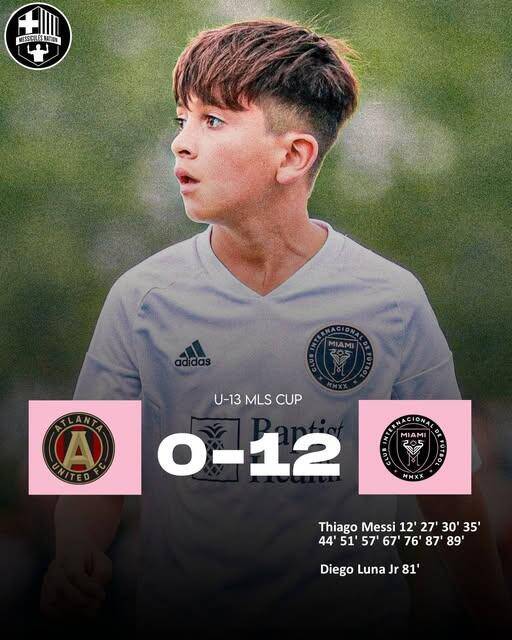  假新聞！梅西兒子U13比賽單場1人轟11球，多家媒體報道后刪除新聞