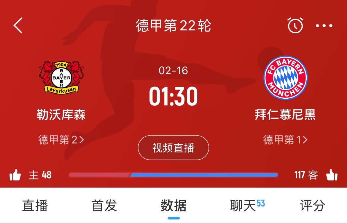  下輪決定冠軍？拜仁下場(chǎng)德甲將客戰(zhàn)勒沃庫(kù)森，若取勝將11分領(lǐng)跑