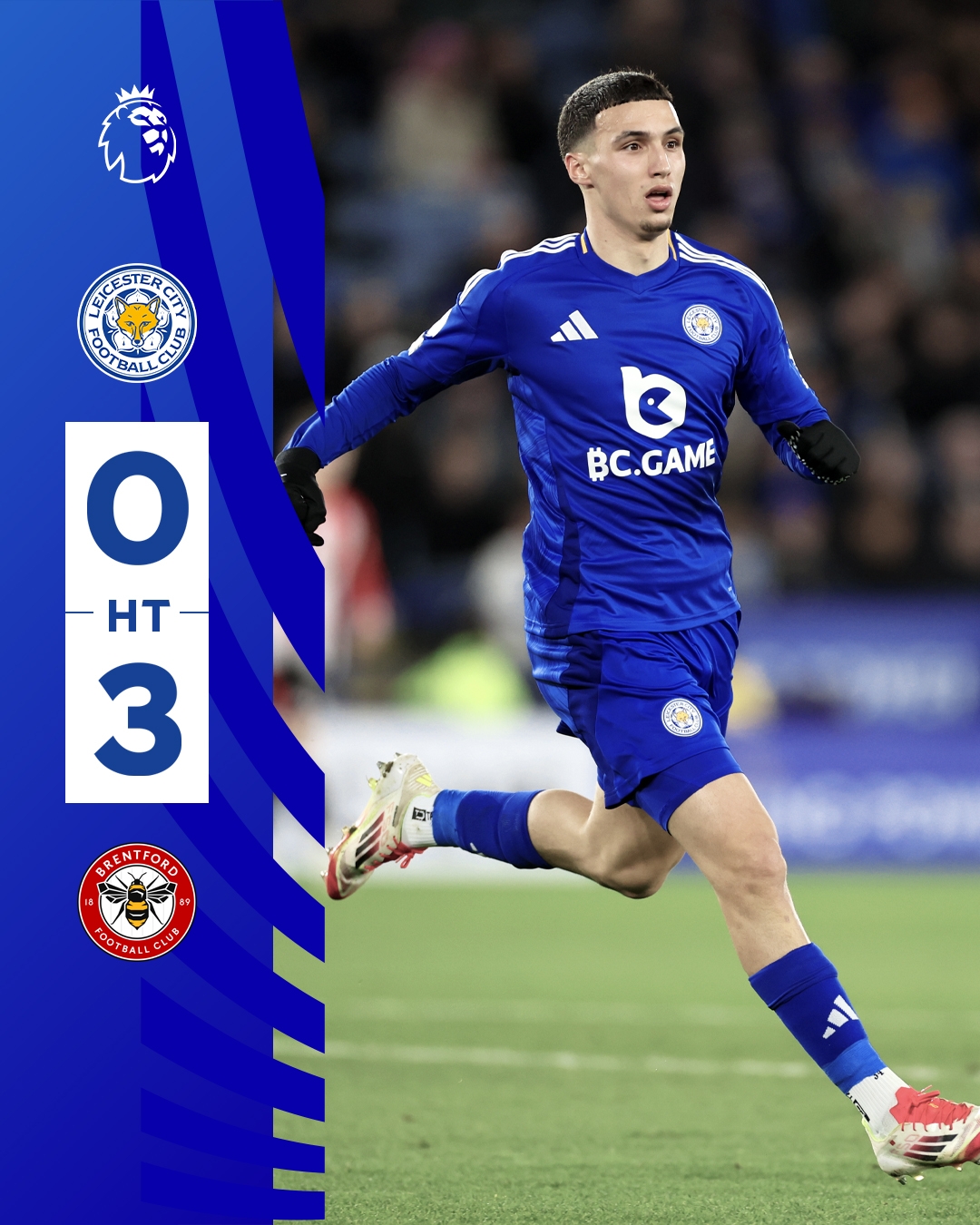  半場(chǎng)0-3！萊斯特若不進(jìn)球輸球，將主場(chǎng)6連敗0進(jìn)球創(chuàng)歷史最糟戰(zhàn)績(jī)
